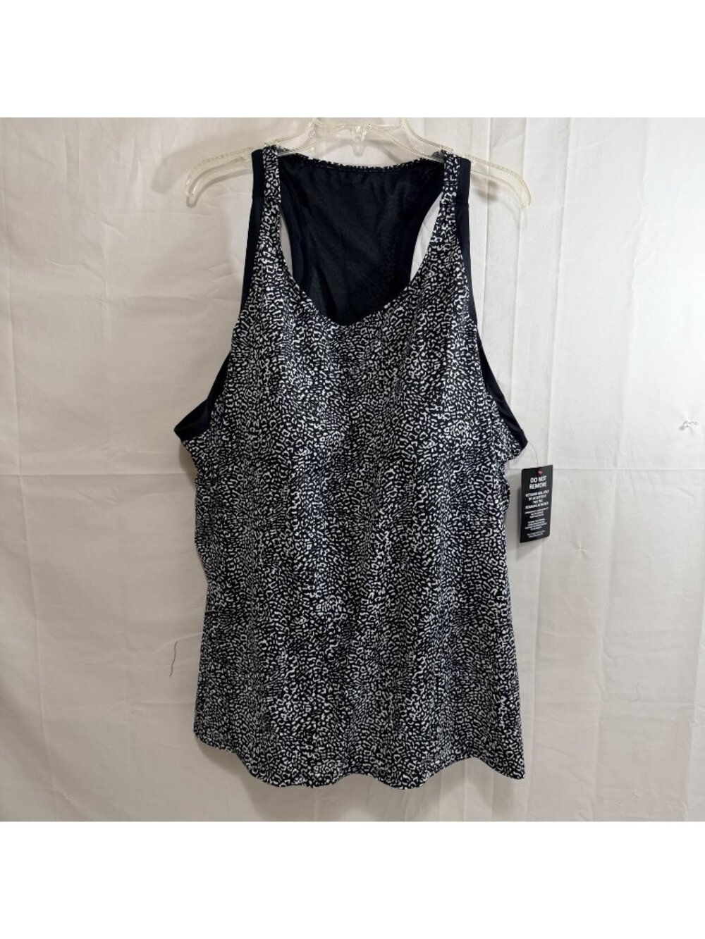 Swimsuits For All Swim 365 Plus Longer Length High Neck Racerback Tankini Top 34